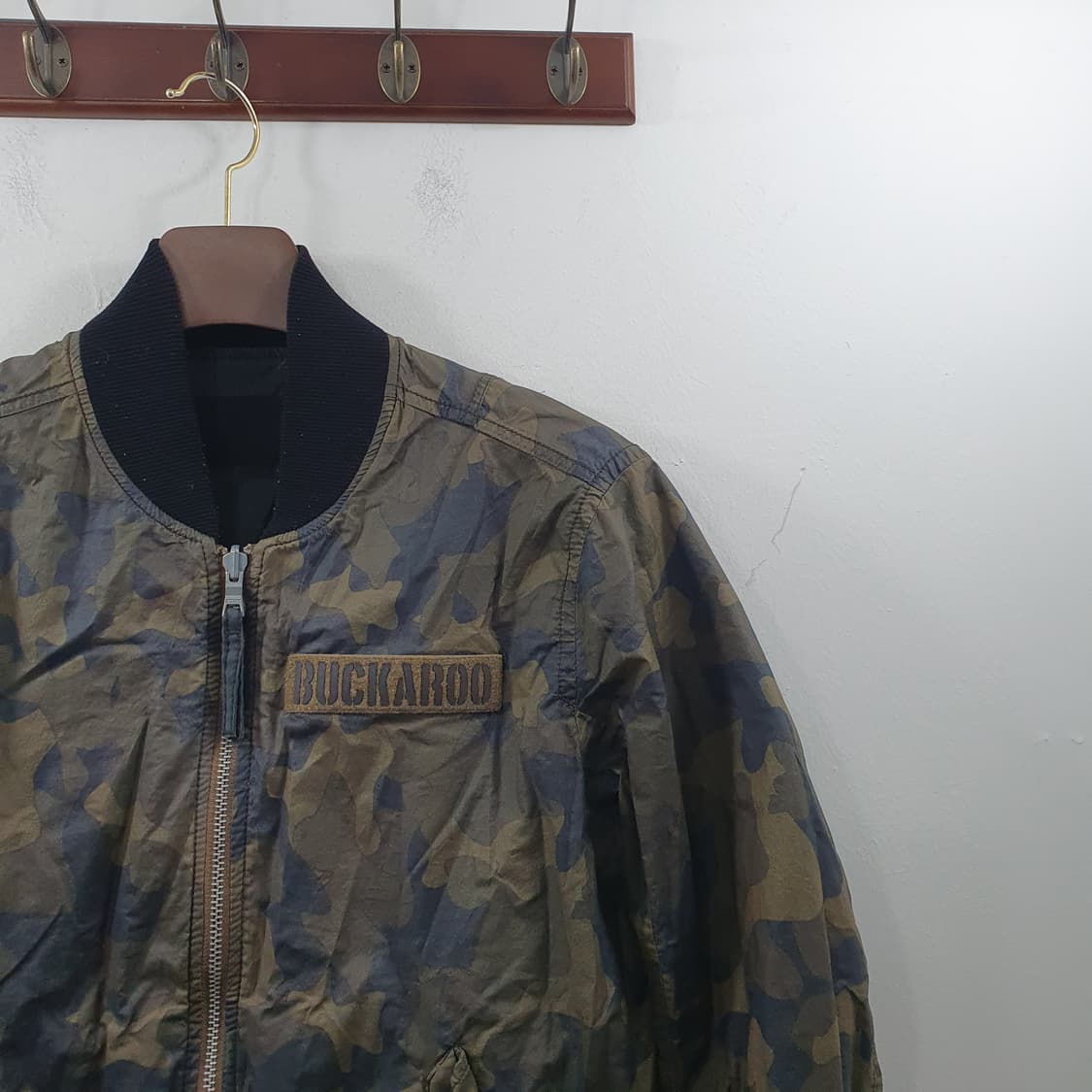 XL 버커루 남성 카모 리버시블 나일론 프린팅 항공 점퍼 자켓 상품이미지3