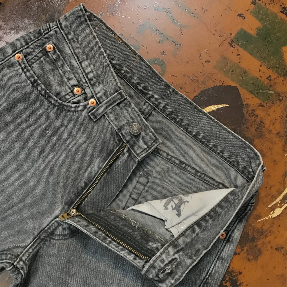 리바이스 555 96 그레이 데님 팬츠 허리 28 사이즈 상품이미지5