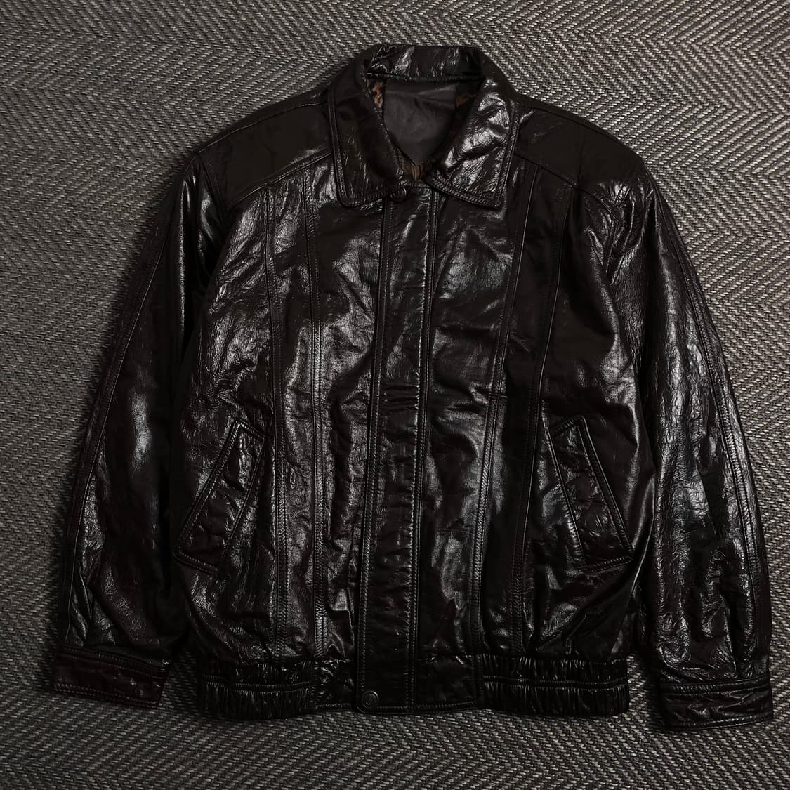 90s 빈티지 아카이브 카우레더 가죽 자켓y 4393 상품이미지2