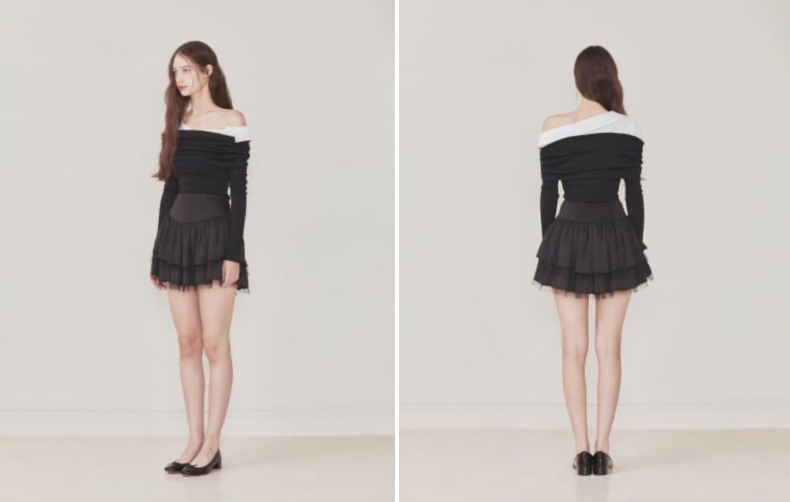 낫유어로즈 릴리탑 블랙 M 판매합니다 상품이미지5