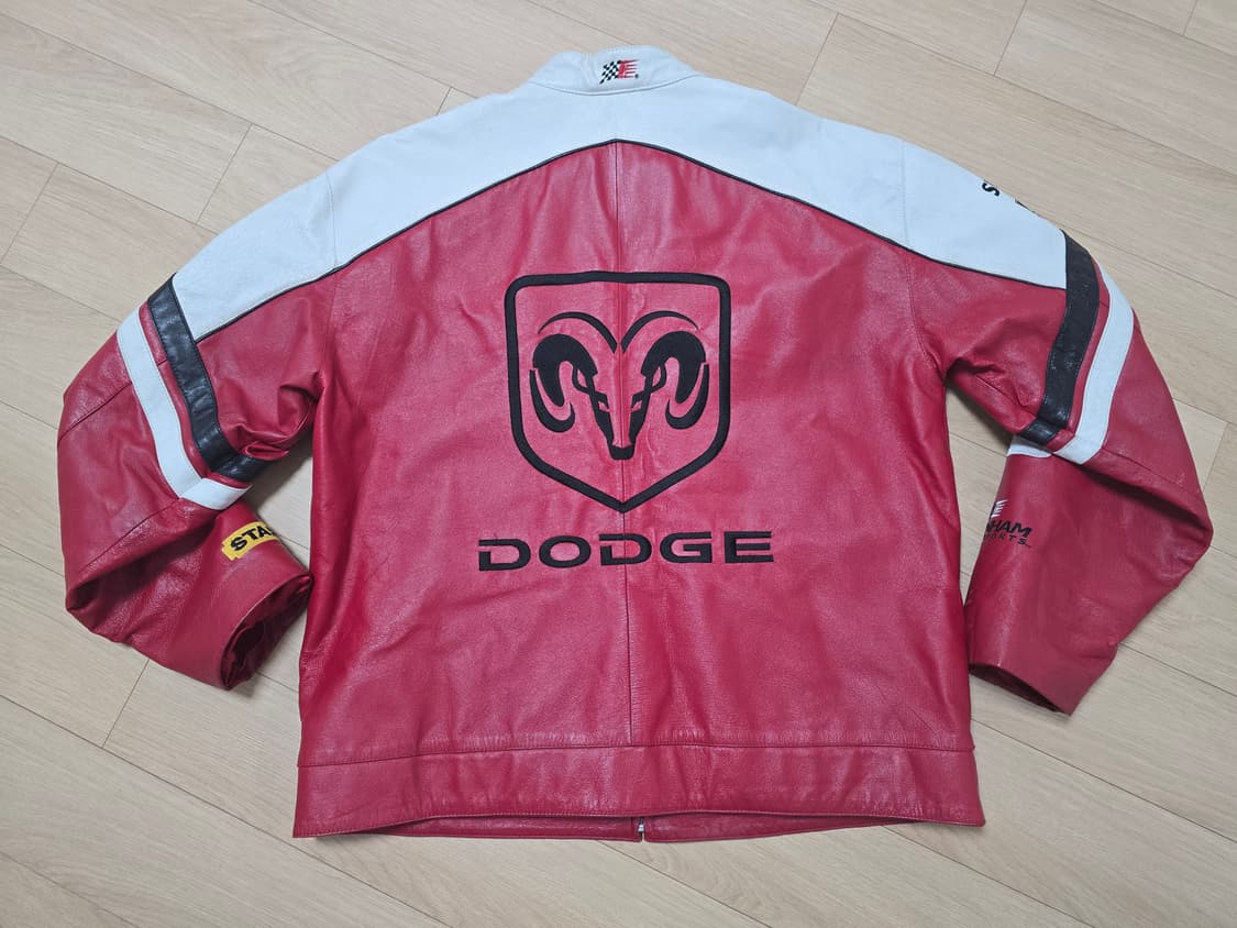 윌슨레더 Kasey Kahne Dodge 나스카 레이싱 레더자켓 M 상품이미지2