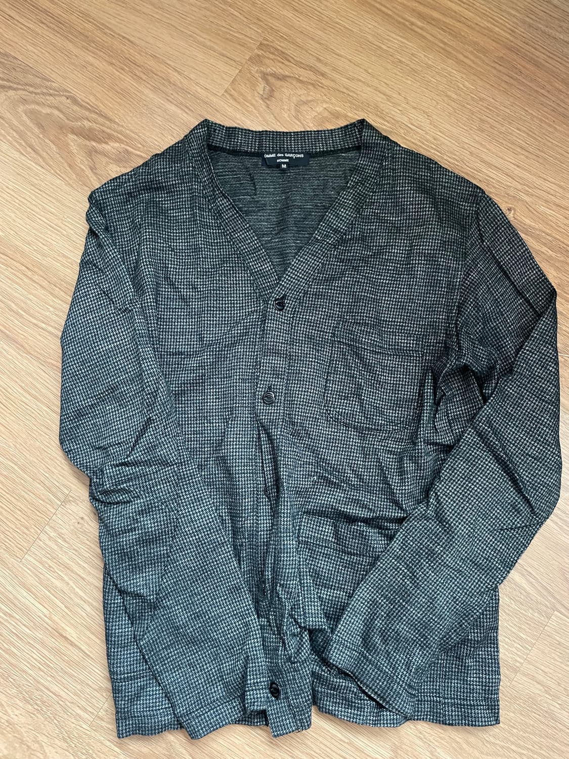 꼼데가르송 옴므 플러스 가디건 블랙 차콜 상품이미지2