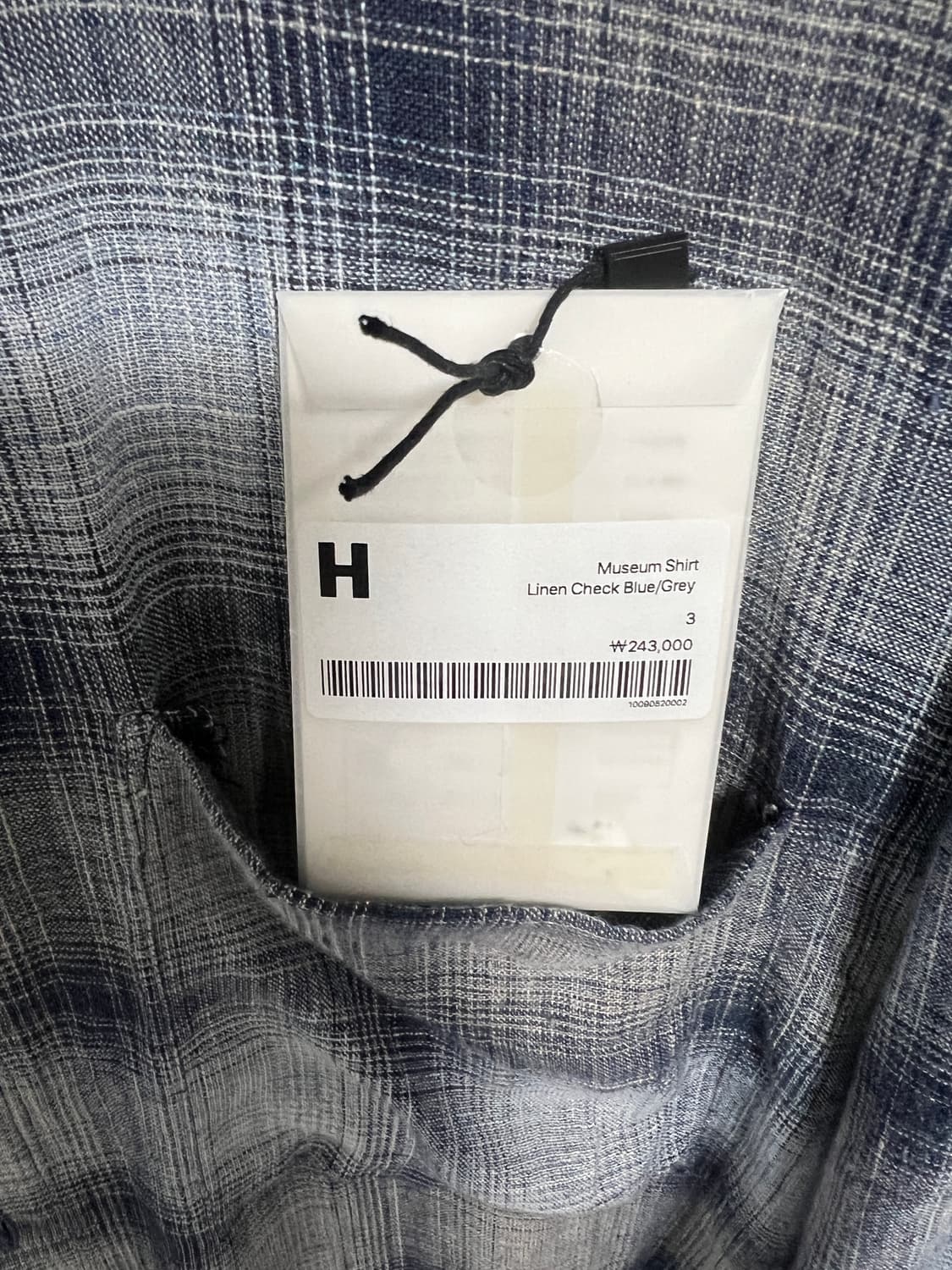 [3] 해칭룸 린넨 체크 뮤지엄 셔츠 블루그레이 상품이미지4