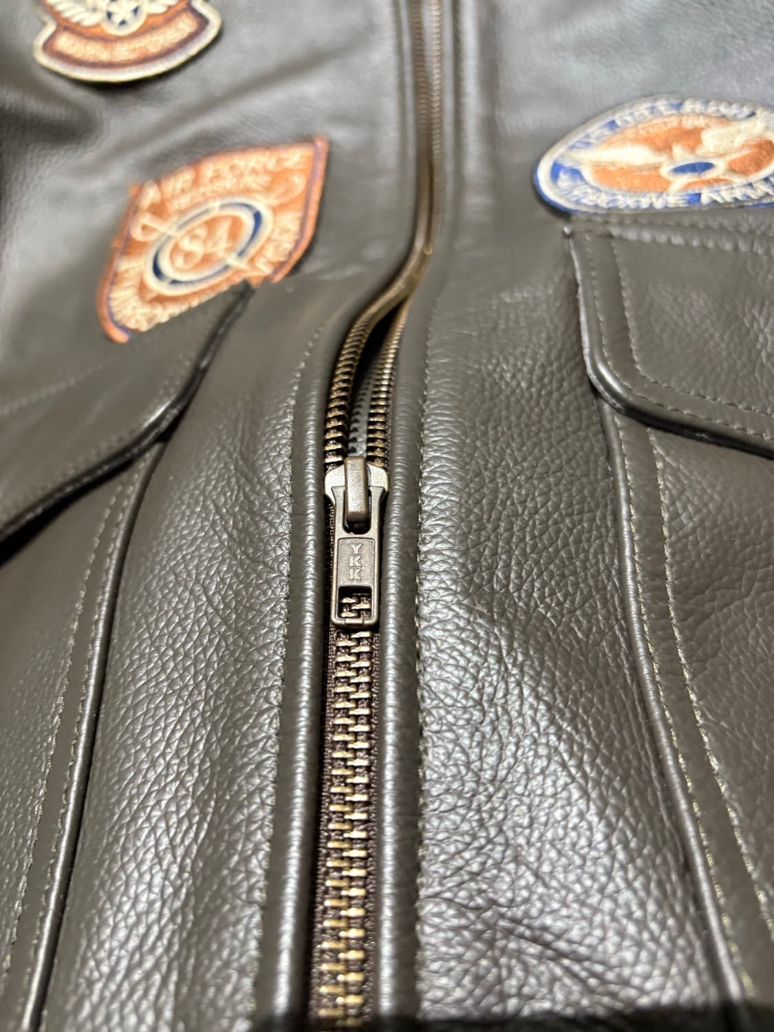 미 공군 복각 G-1 카우하이드 소가죽 레더자켓 상품이미지6