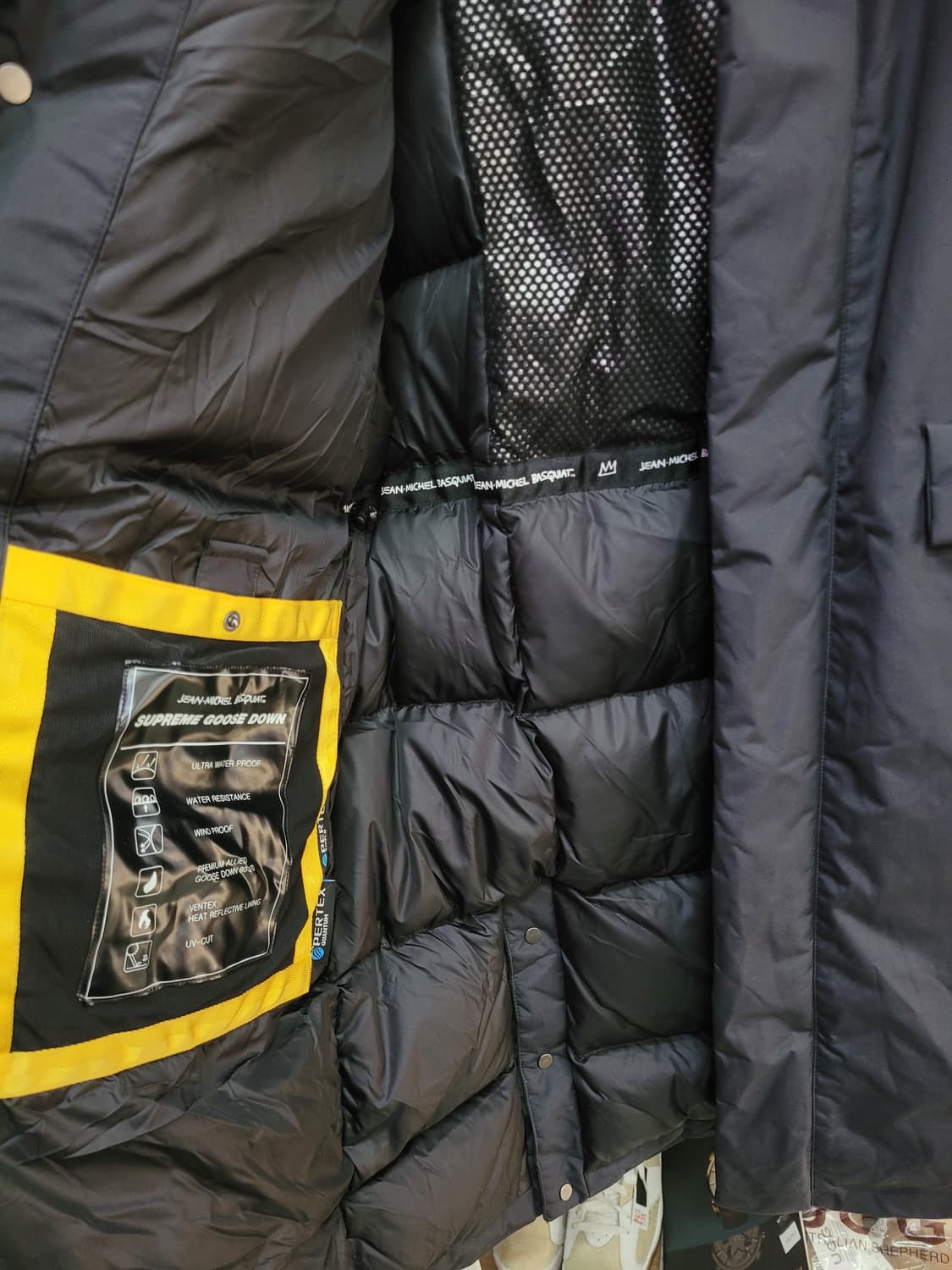 BASQUIAT 바스키아 블랙 롱 패딩 거위털 방수 상품이미지5