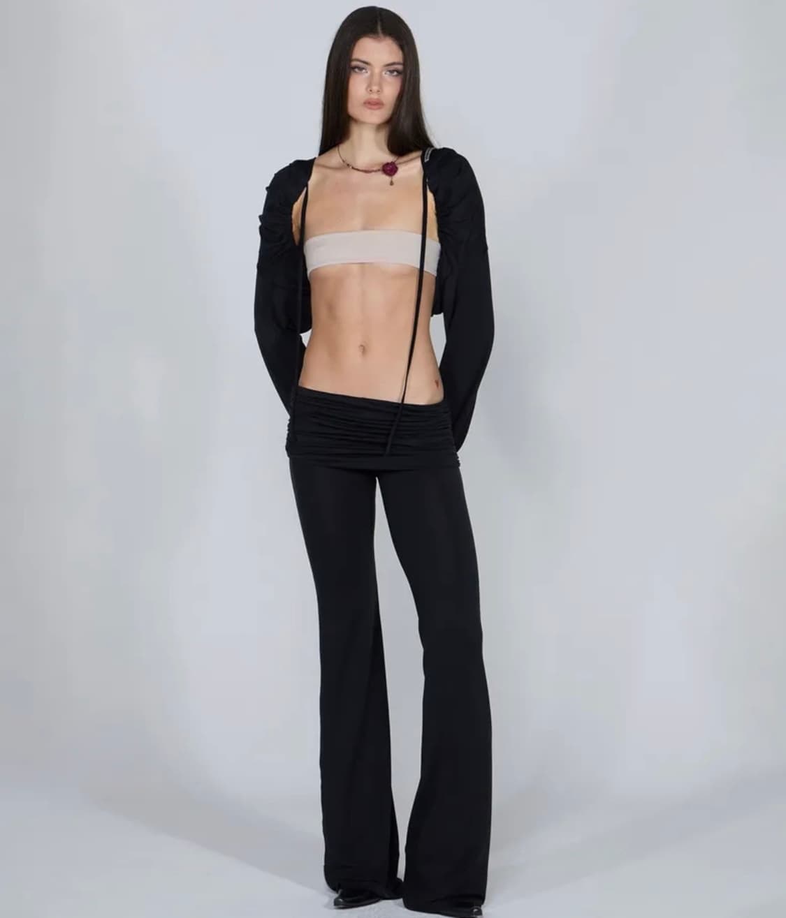 Jersey Lowrise Track Pants(Black) 상품이미지1