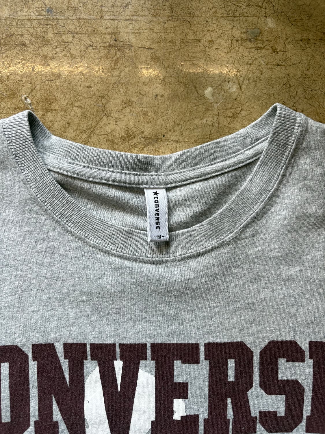 컨버스 멜란지 그레이 반팔 티셔츠 상품이미지4