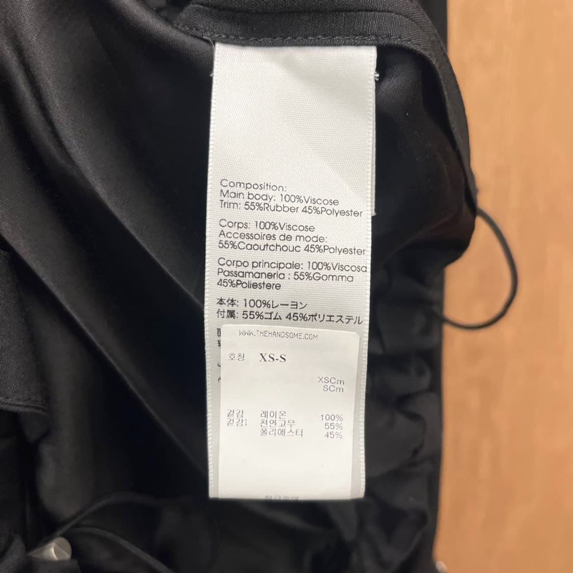 3.1 필립림 스카프 자켓 밑단 스트링 커프 스트랩 디테일 블랙 상품이미지7