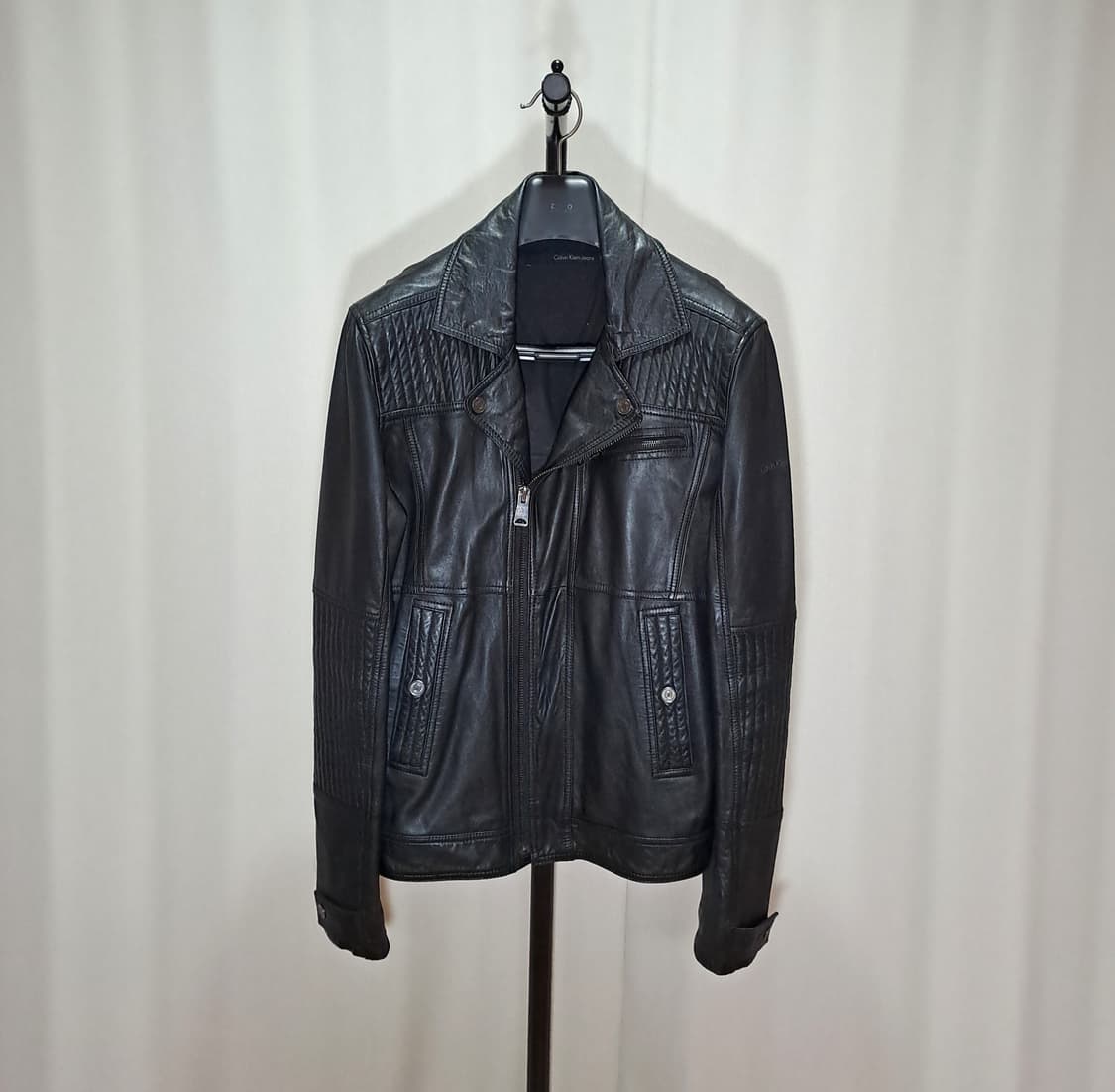 (택포) CK진 블랙 양가죽 자켓 XL B12 상품이미지1