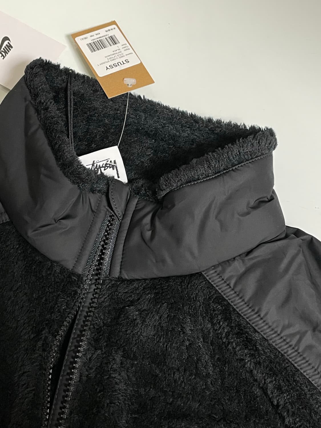 나이키 x 스투시 풀 집 플리스 블랙 상품이미지3