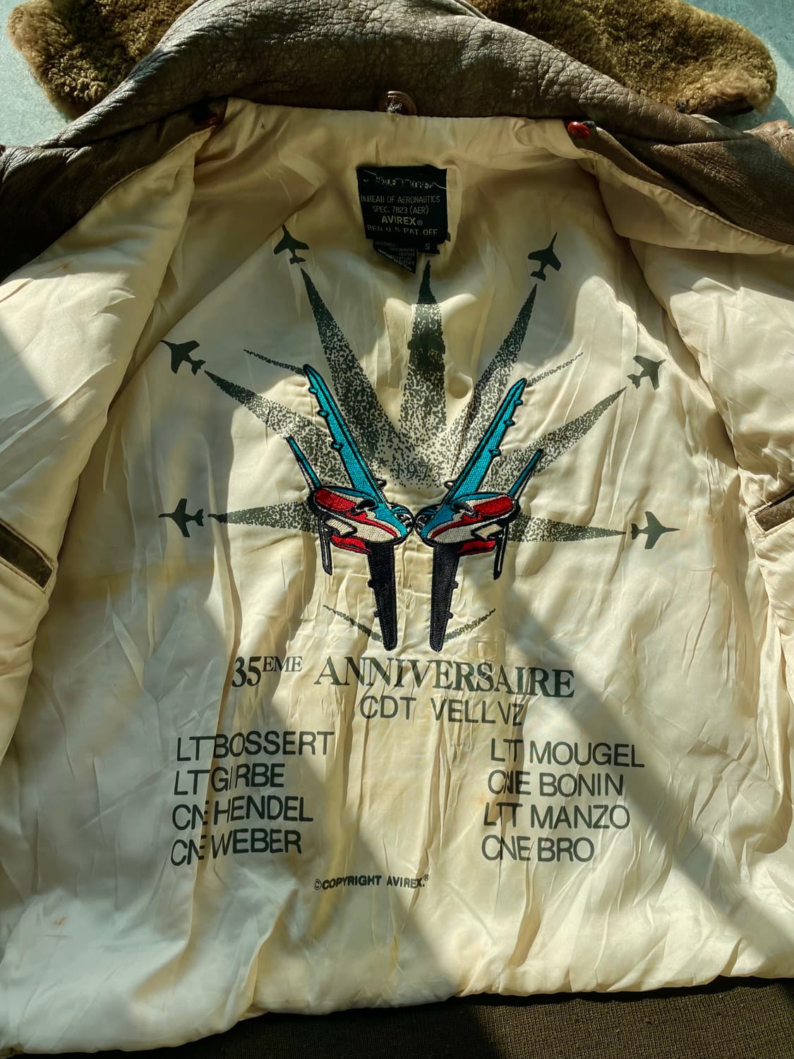 아비렉스g1 프랑스 곡예비행단 플라이트자켓 상품이미지8