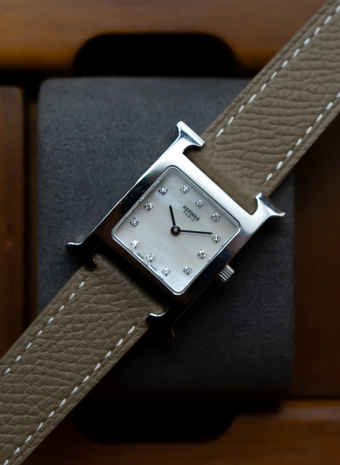 에르메스 H아워 다이아 자개판 시계 상품이미지1