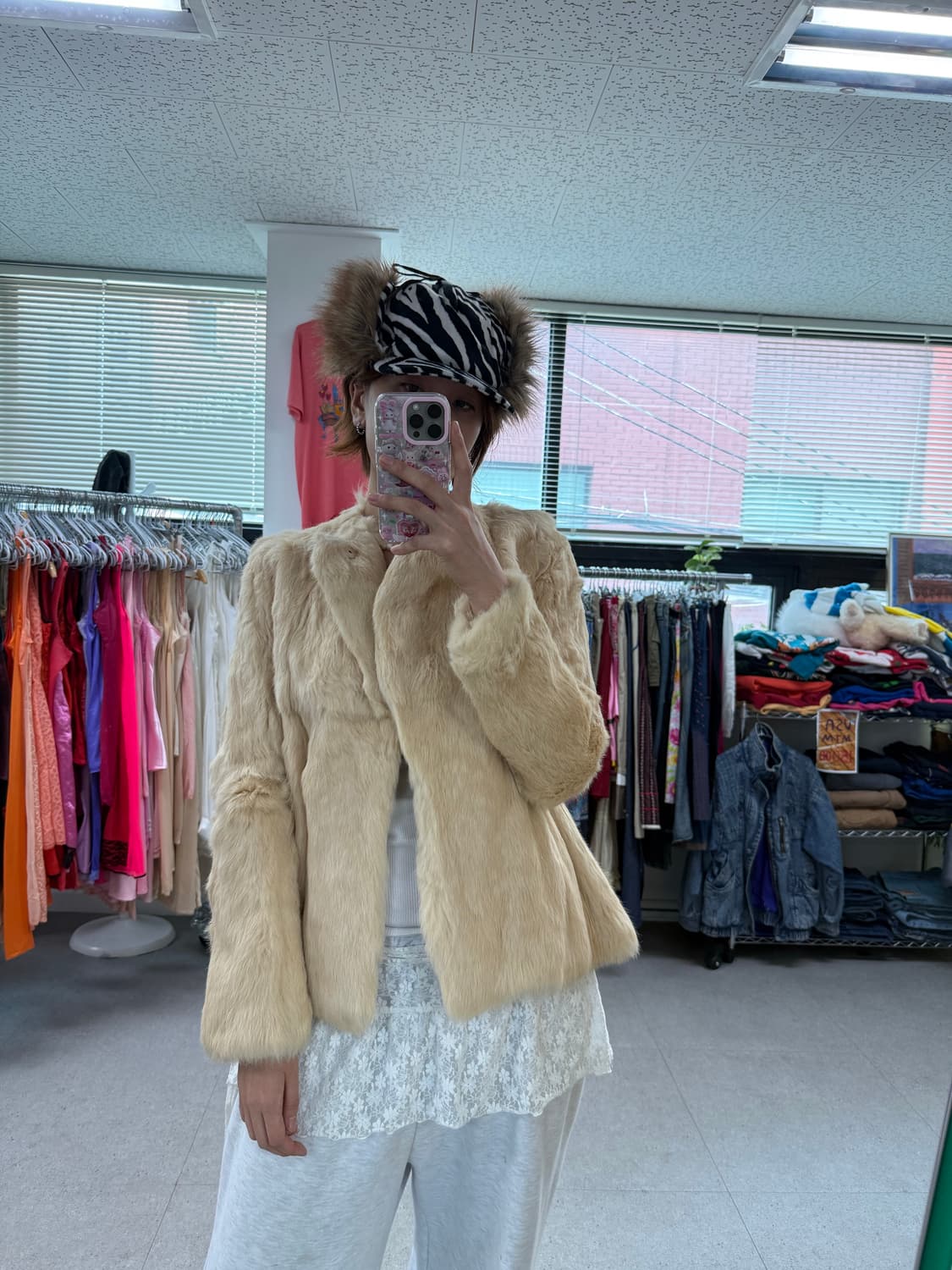 Rabbit fur jacket  상품이미지3