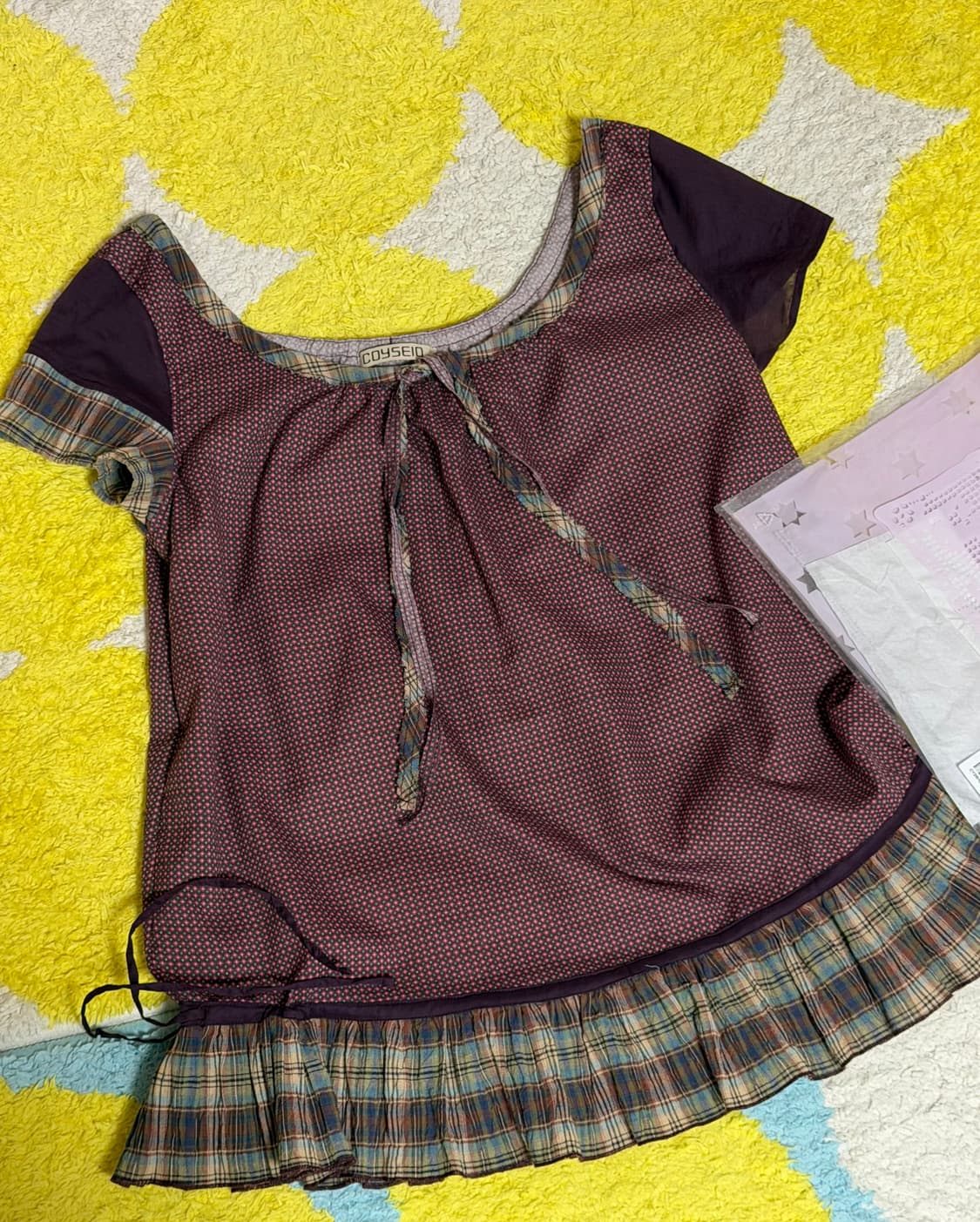코이세이오 STRAP SHIRRING BLOUSE PURPLE 상품이미지7