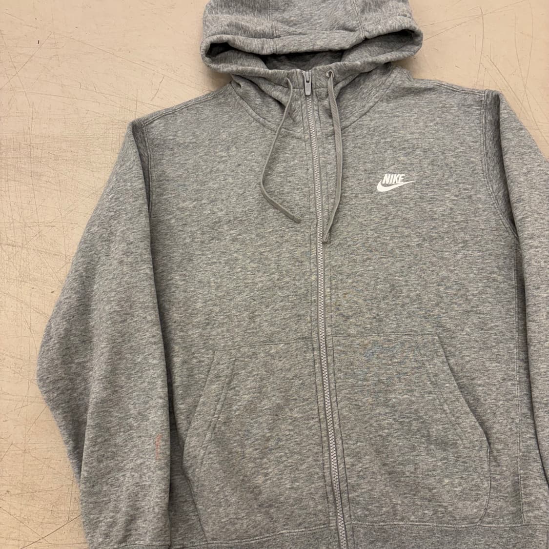 나이키 스몰로고 그레이 후드집업 상품이미지2