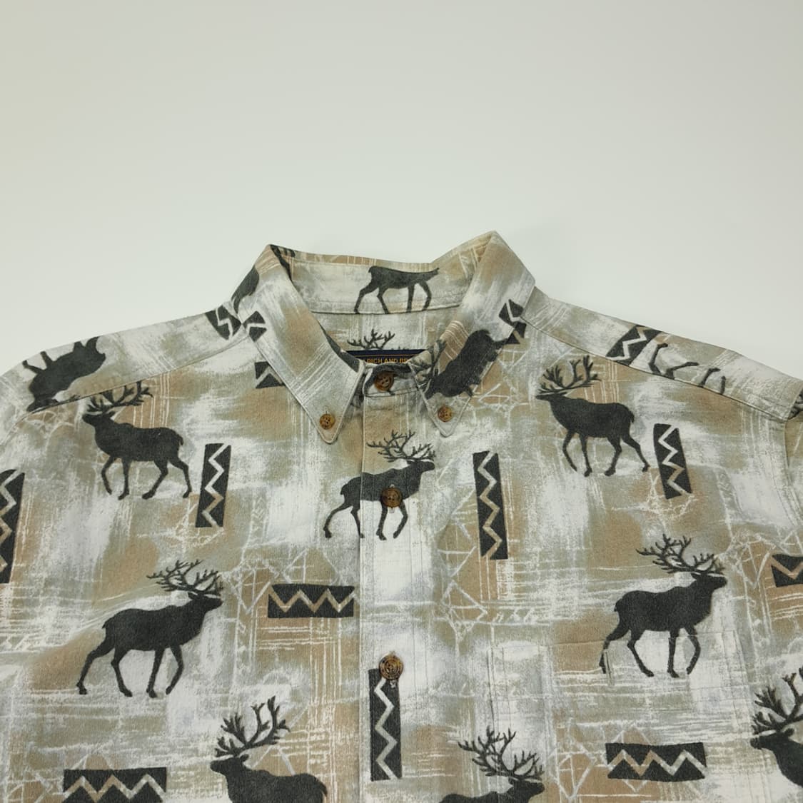 CL407 XL 울리치 00s 코튼 헌팅 플란넬 베이지 셔츠 남방 상품이미지2