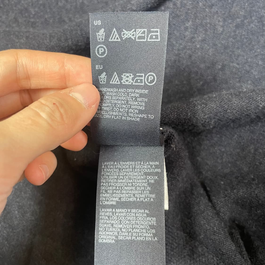 타미힐피거 네이비 울 캐시미어 혼방 판초 가디건 M 상품이미지6