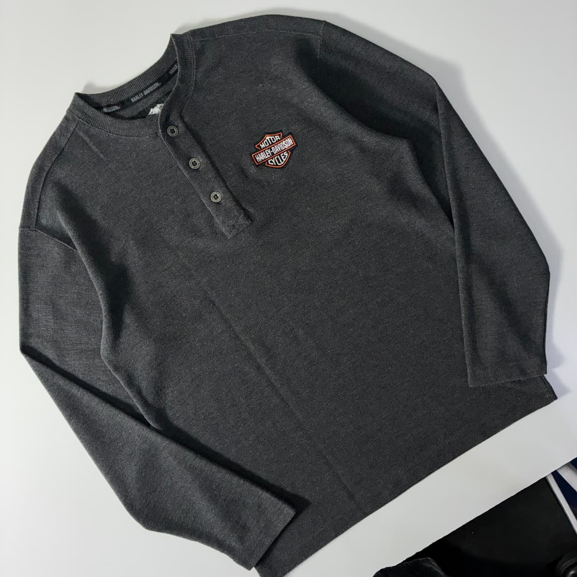 Harley-Davidson  할리 데이비슨 자수 00,s 헨리넥 니트  상품이미지2