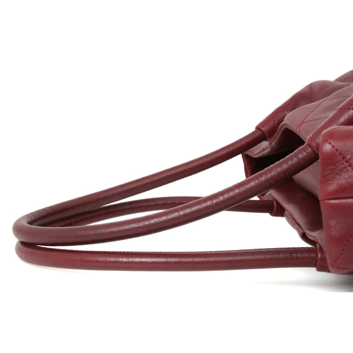 샤넬 버건디 큐브 퀼팅 숄더 슬로운 슬론 카프레더 토트 상품이미지10