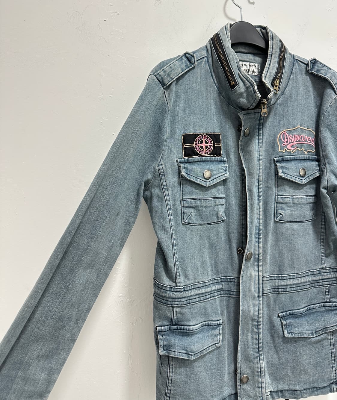 Vintage y2k patch detail denim jacket 상품이미지5