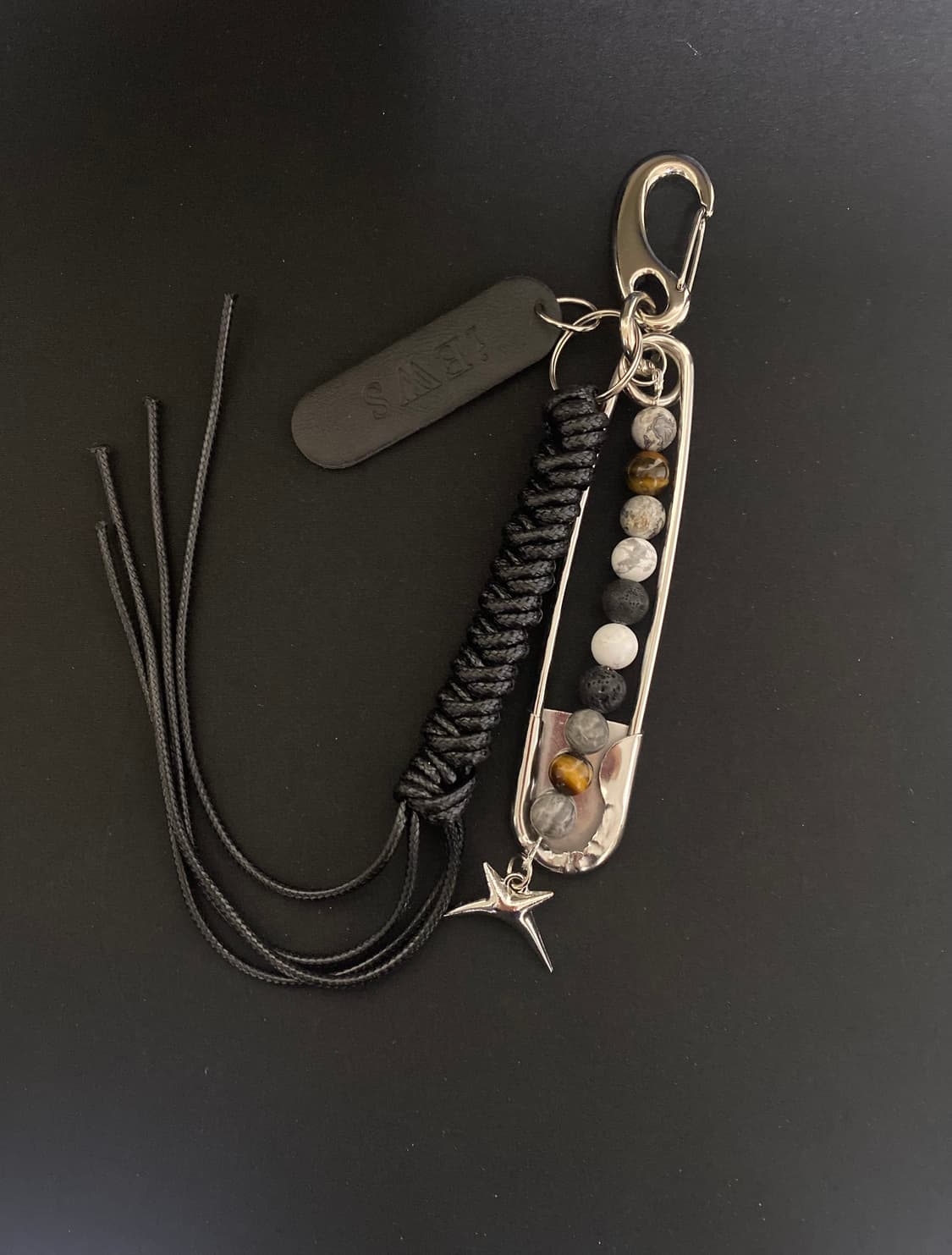 Metal Pin & Stone Beads Key chain 상품이미지1