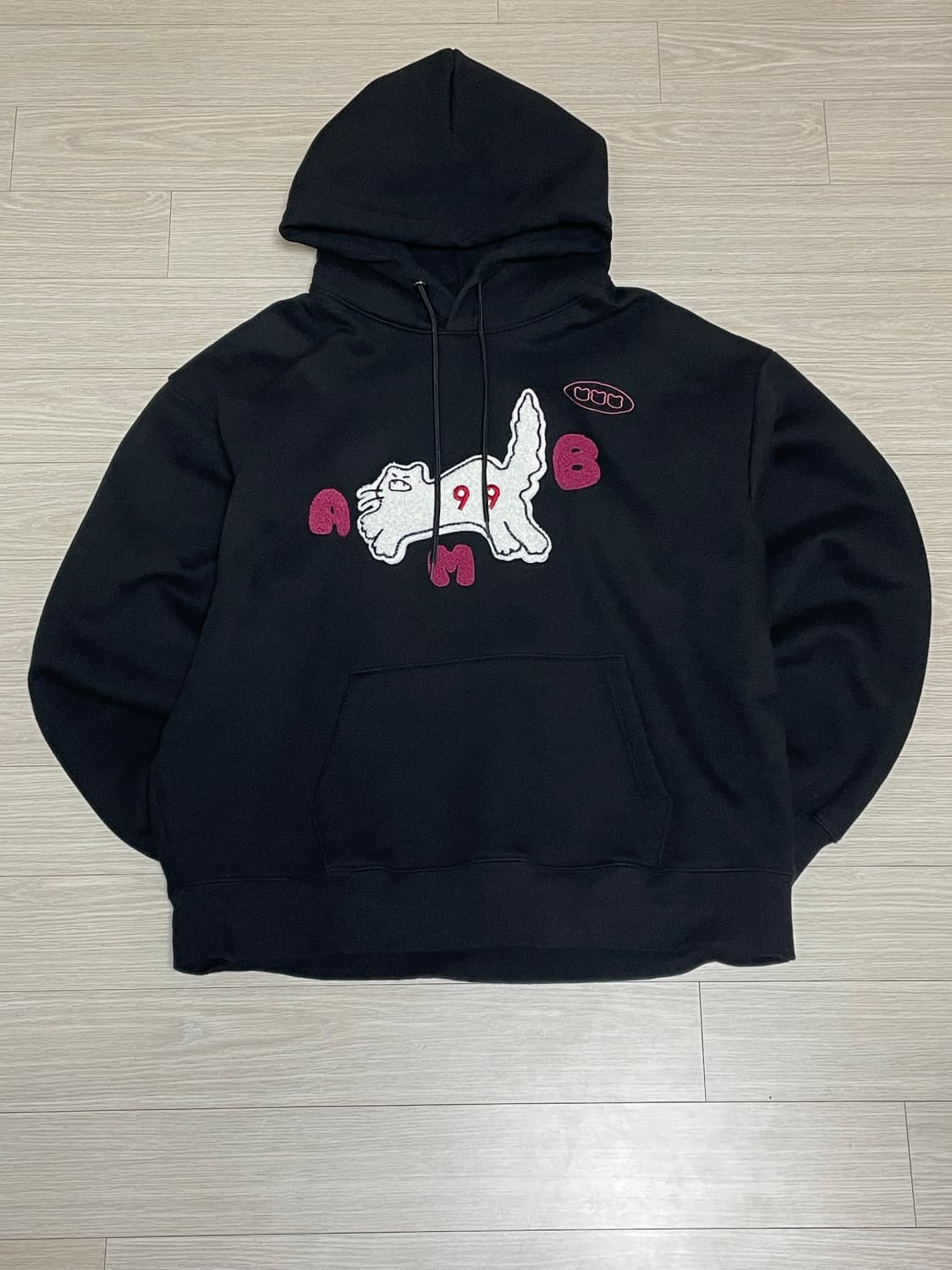 앰블러(Ambler) 그래픽 후드티 / 블랙 (M) 상품이미지1