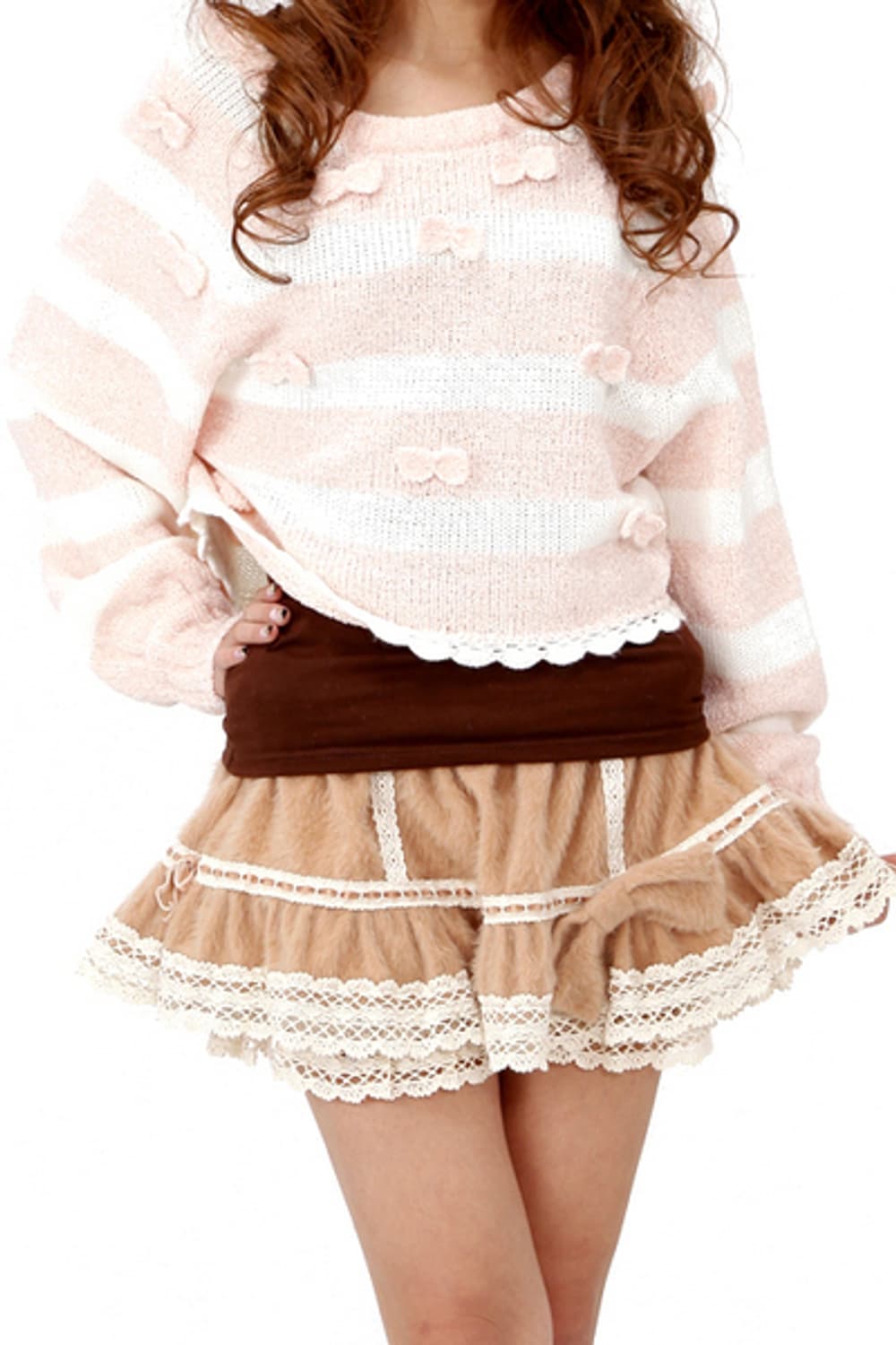 리즈리사 라떼갸루 오프화이트 기모리본브로치 상품이미지3