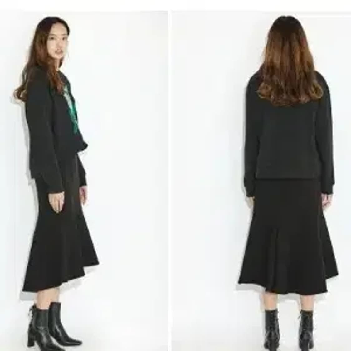 럭키슈에뜨(LUCKYCHOUETTE)페플럼 스커트 레드 상품이미지4