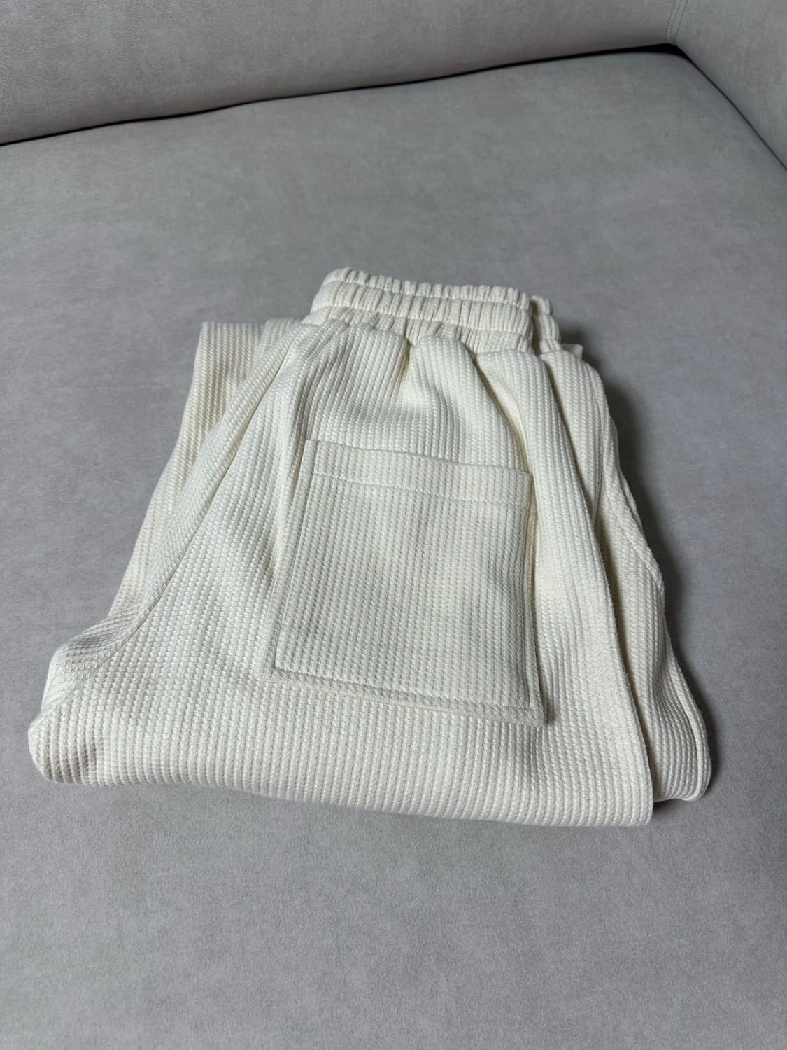 MJD waffle side snap wide pants cream M 상품이미지3