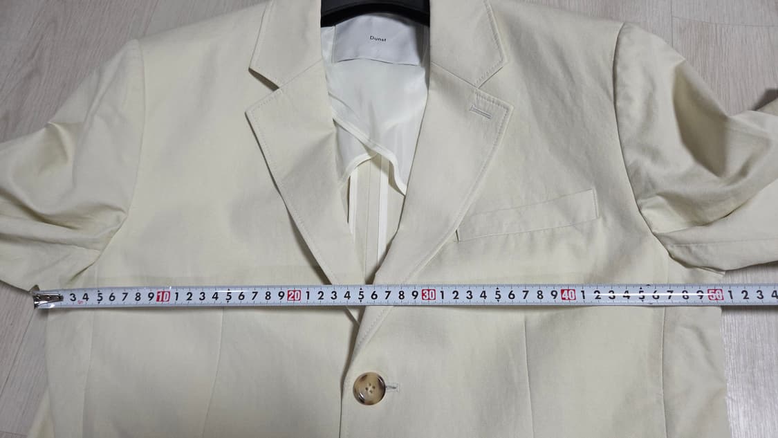 (착샷) 던스트 린넨 자켓 유니섹스 클래식 리넨 크림 상품이미지5