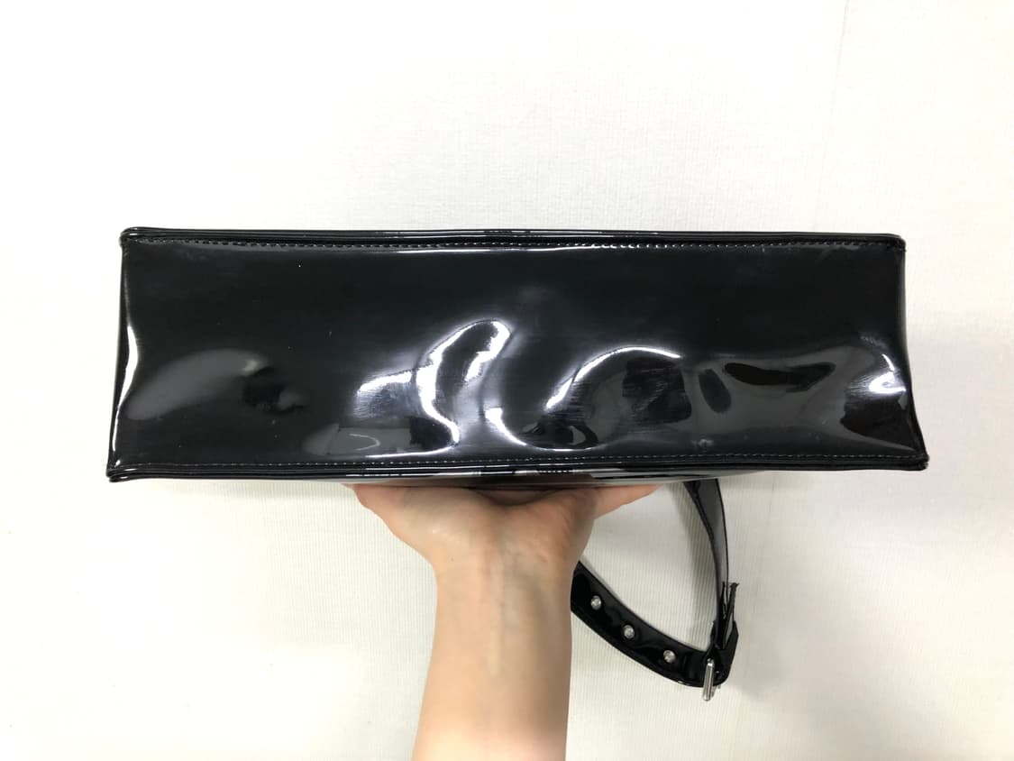 아디다스 오리지널 에나멜 글로시 미니 숄더 토트백 _ 블랙 상품이미지5