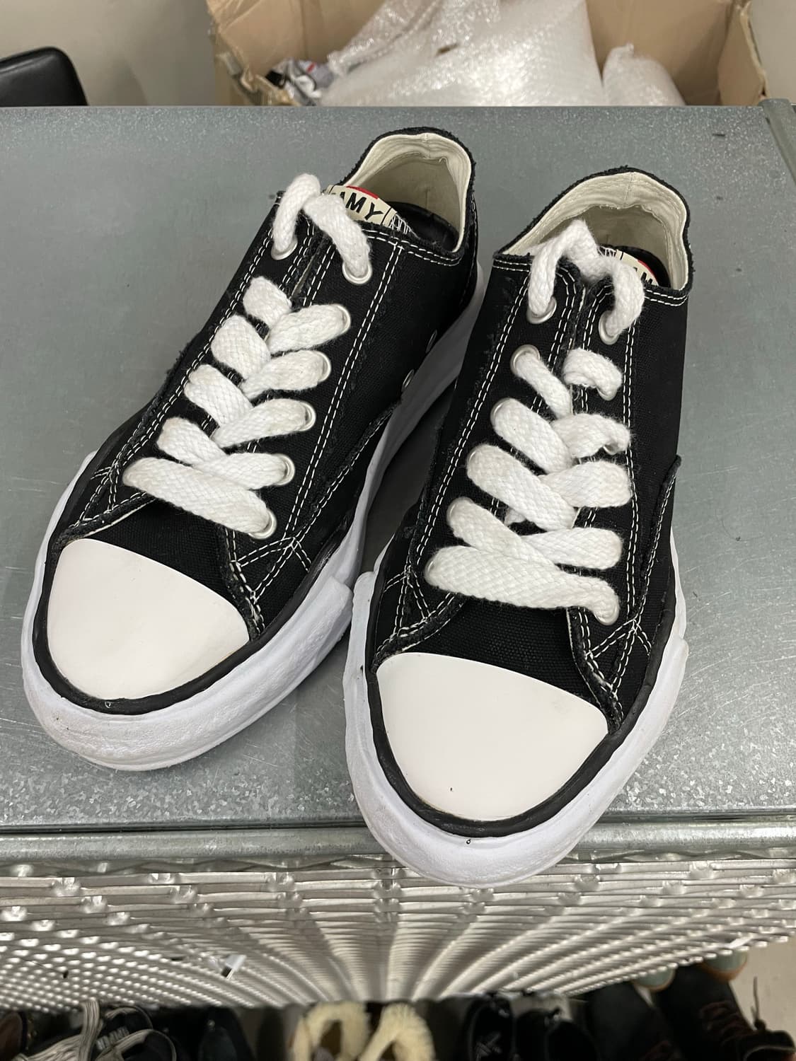 메종 미하라 야스히로 베이커 OG 캔버스 로우 블랙 40(gr-4728) 상품이미지2