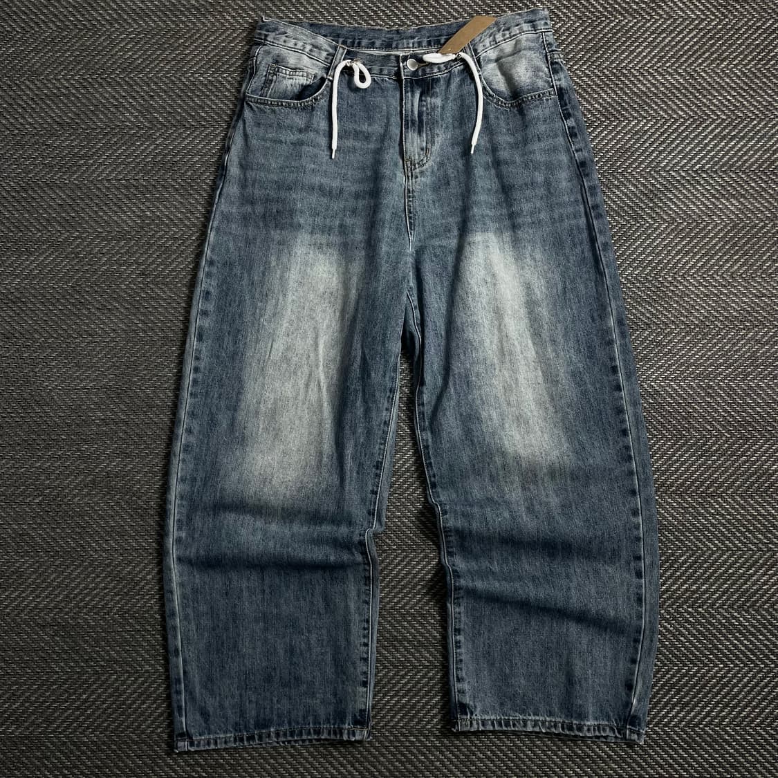 빈티지 미니멀 와이드핏 워싱 데님 팬츠y 4654 상품이미지2