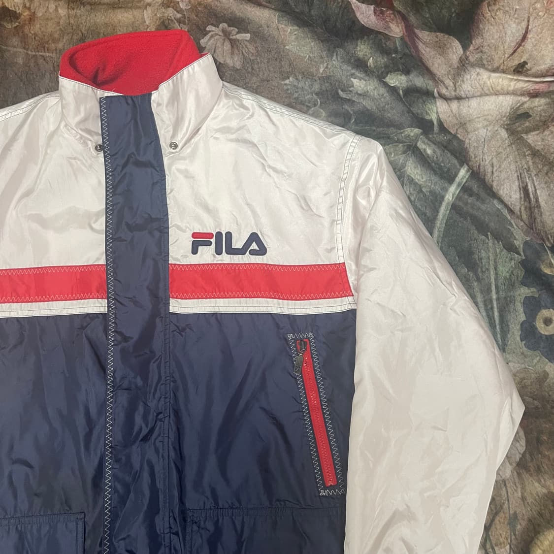 휠라 빈티지 올드스쿨 레트로 배색점퍼 L 상품이미지2