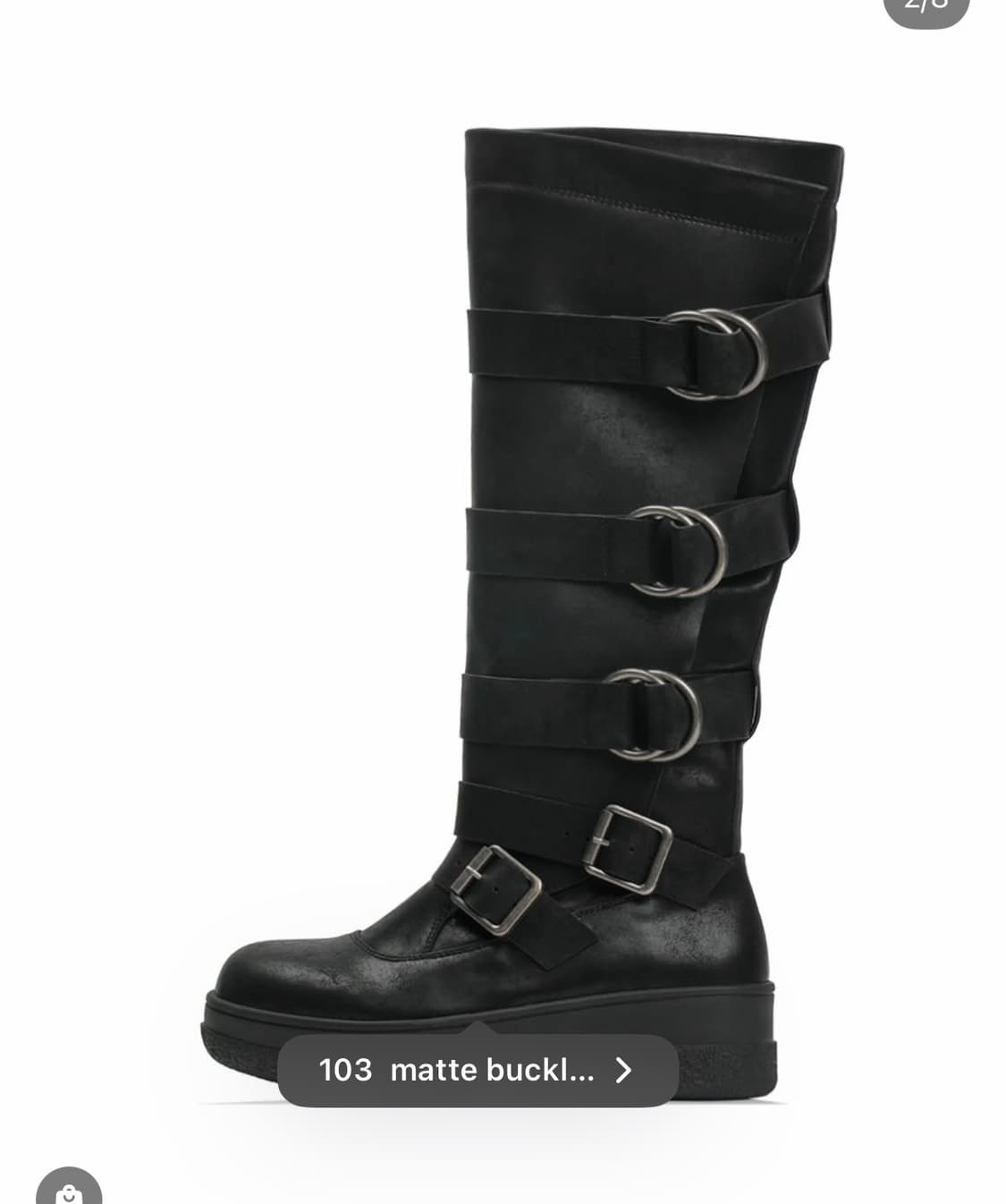 이크닉 103 matte buckle strap boots 235 상품이미지2