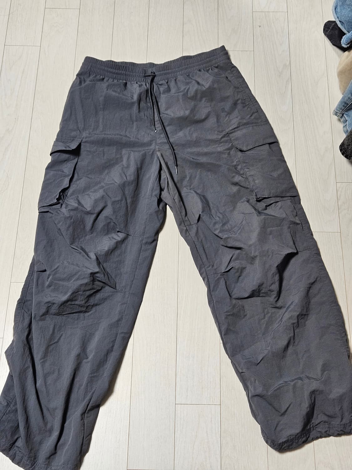 코드그라피 나일론 스트링&카고 팬츠 카키 챠콜 set 상품이미지6