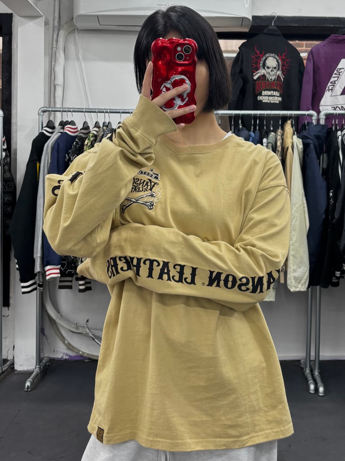 밴슨 레더 자수 롱슬리브 상품이미지4