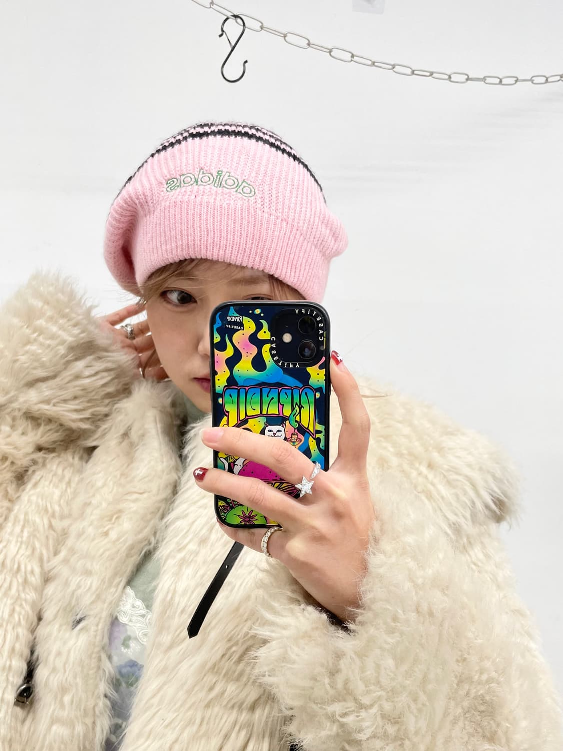 아디다스 핑크 3 비니  상품이미지4