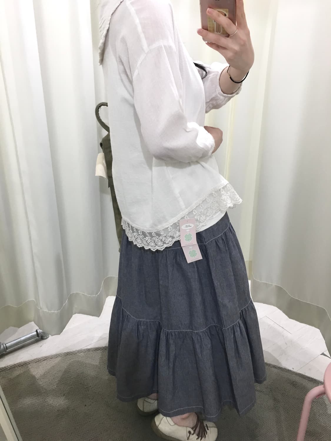 stripe point skirt 상품이미지5