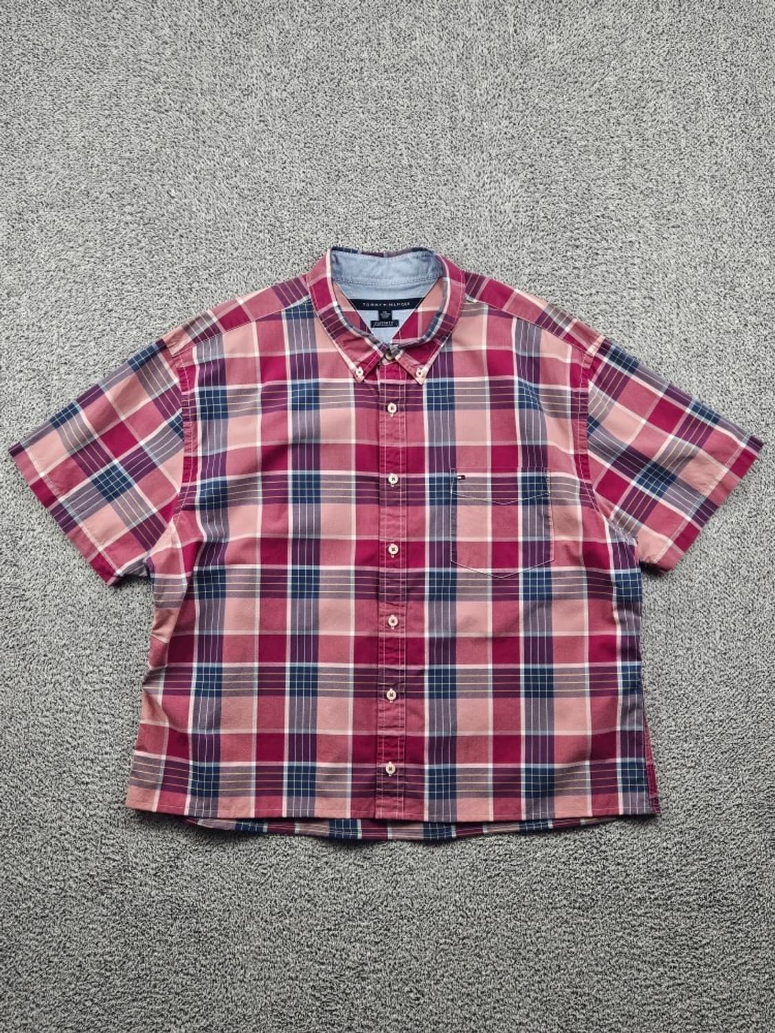 타미힐피거 체크 하프 반팔 셔츠 크롭커스텀 ( 2XL ) / 11912 상품이미지2