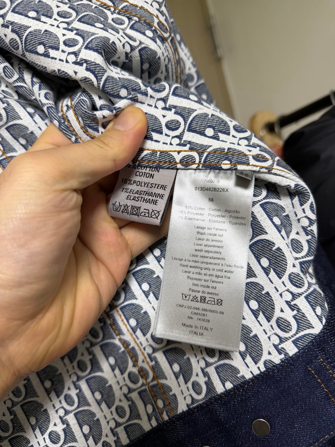 디올 오블리크 청자켓 인디고 데님자켓 상품이미지3