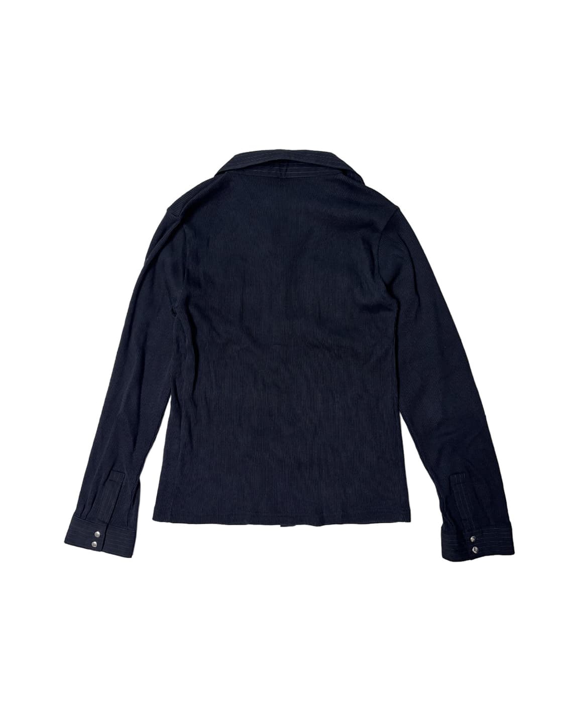 SENSUOUS stripe point ribbed snap top 상품이미지4