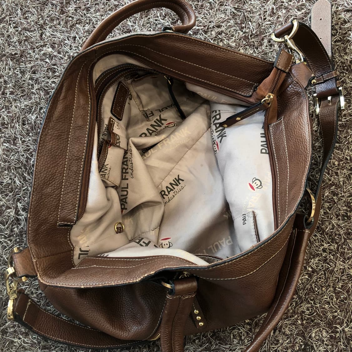 폴프랭크 브라운 가죽 토트 숄더백 상품이미지5