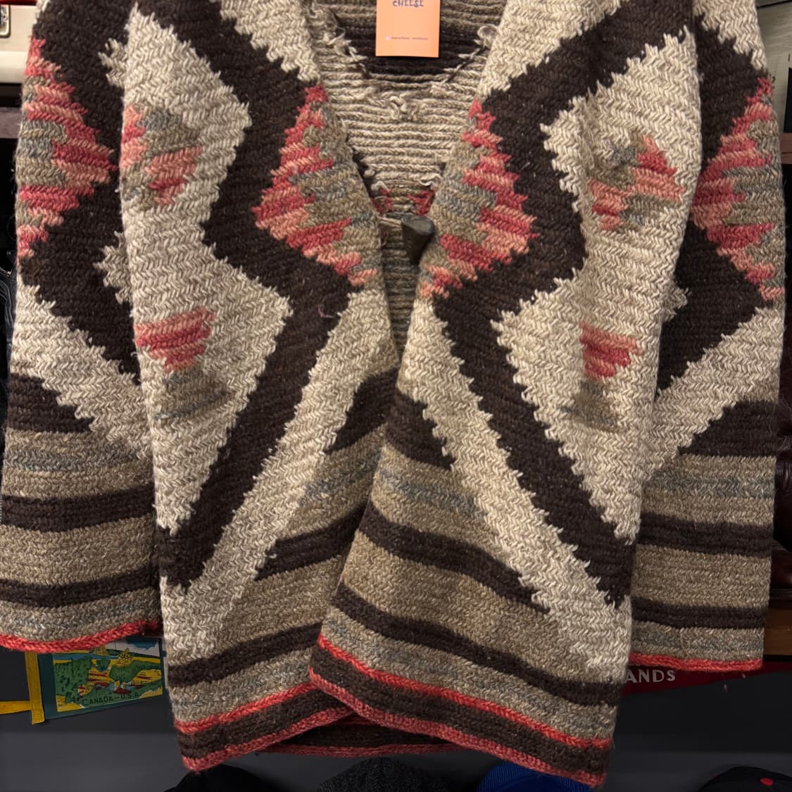 00s 폴로 스포츠 더플 단추 사우스 웨스턴 헤비 니트 가디건 N43 상품이미지4