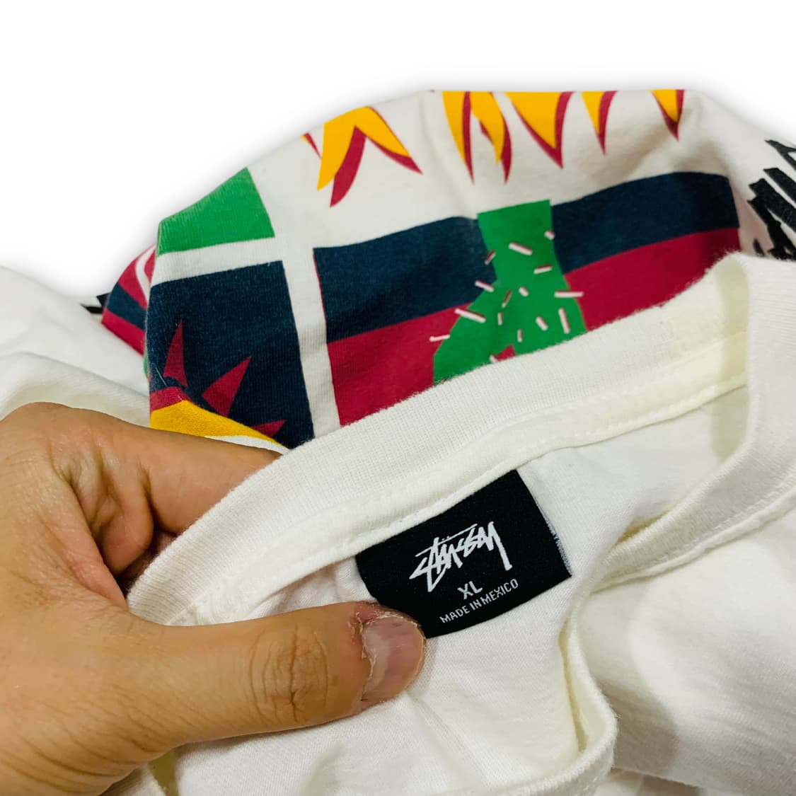 스투시 식스 픽쳐 투어 화이트 반팔 티셔츠 상품이미지5