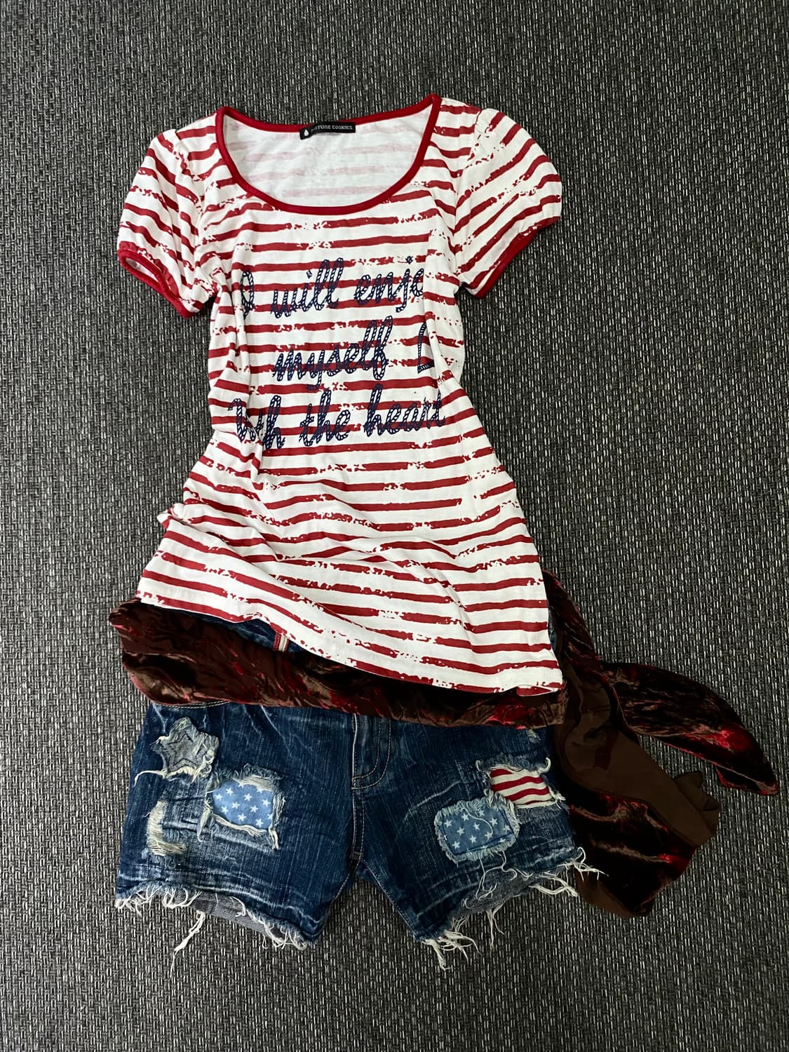 Kitsch&Y2K Red Stripe Tee 상품이미지7