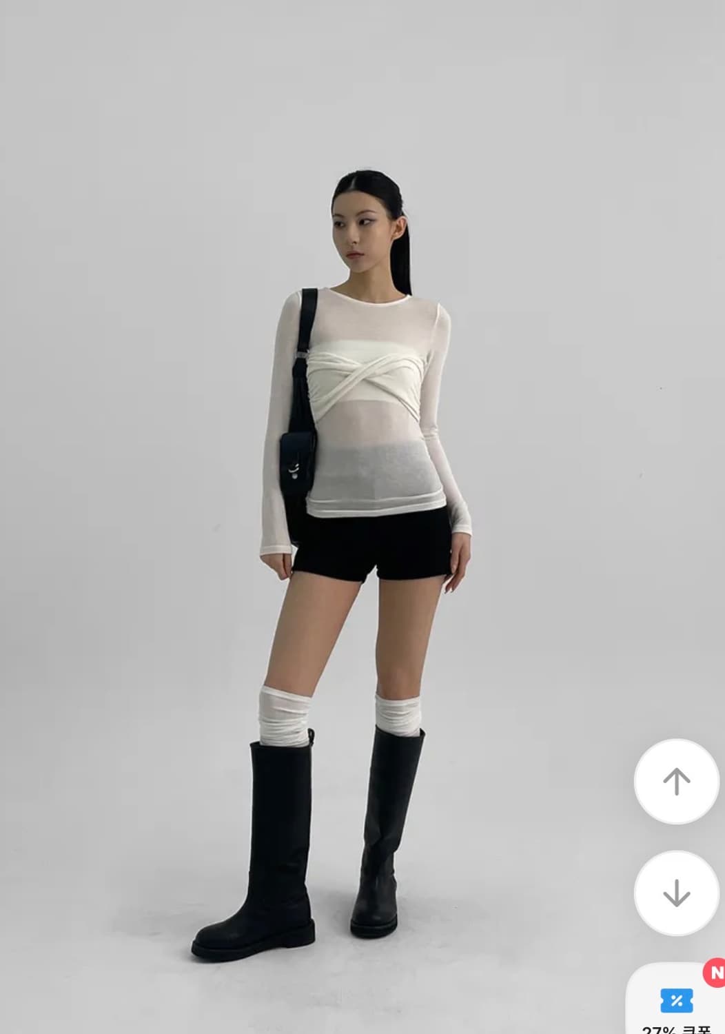 블랙업 프렌느 밴딩 숏팬츠  상품이미지1