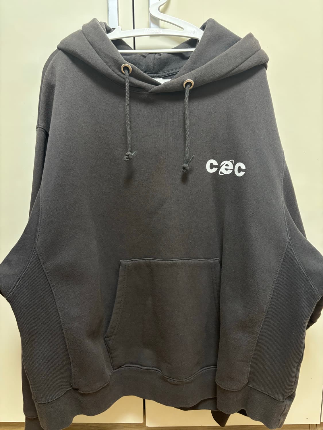 챈스챈스 기모 후드티 챠콜 상품이미지2