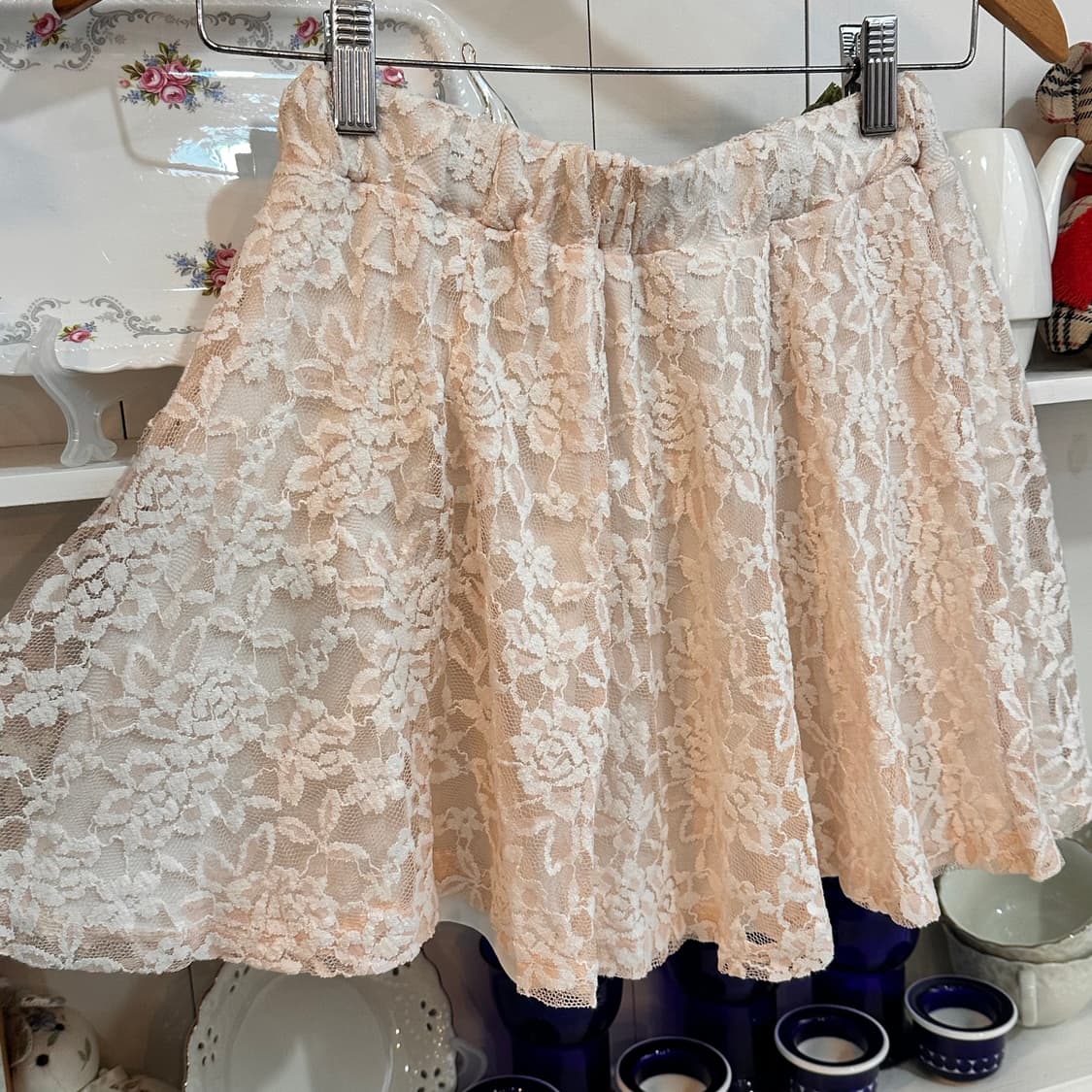 레이스 미니 스커트  플레어 상품이미지3