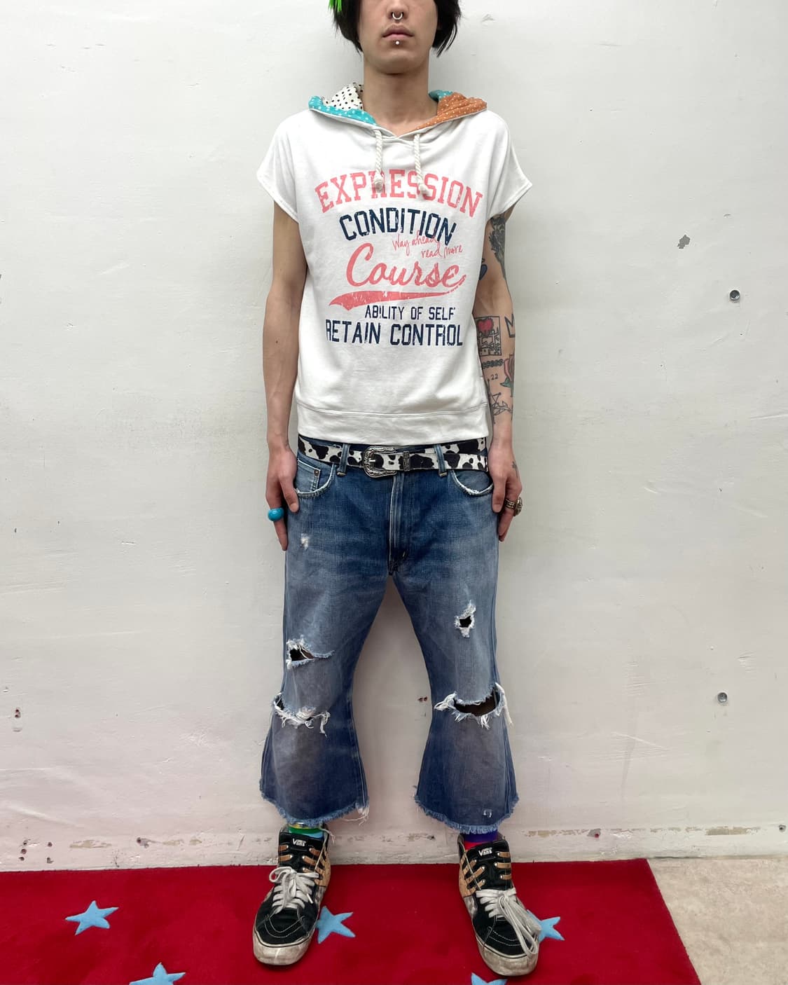Multi-dot Hoodie vest  상품이미지4